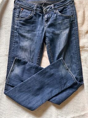 Hudson Jeans Women's Straight Leg Jeans in Dark Blue Wash